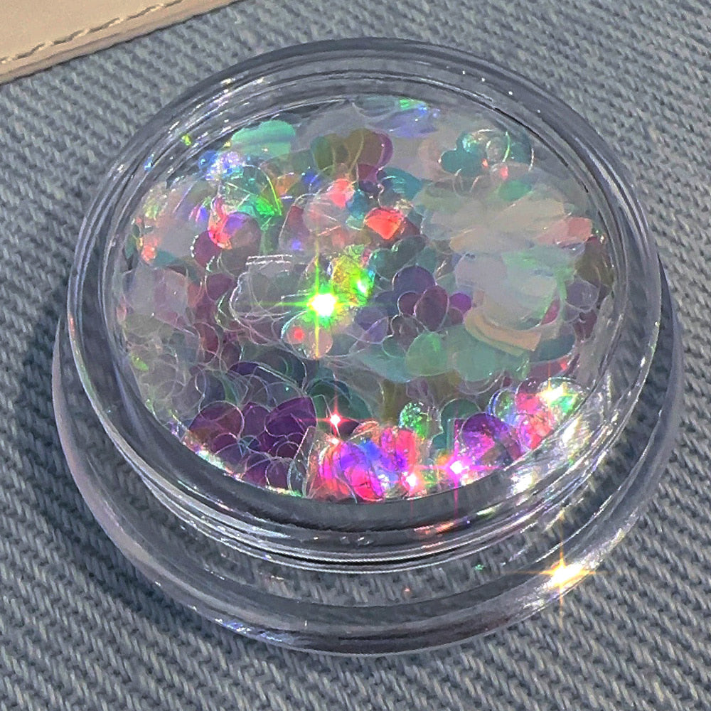Heart Nail Glitter - 12 Aurora