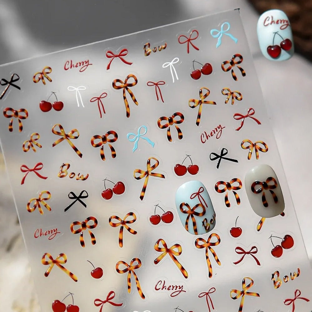 3D Embossed Nail Sticker - 621 Ribbon Hopi