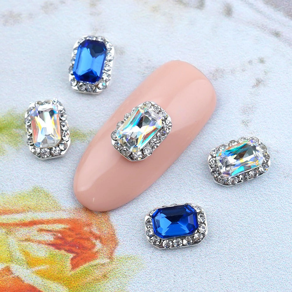 Fancy Nail Parts-189 Emerald Cut Stone