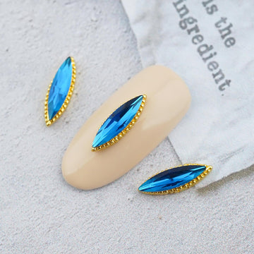 Fancy Nail Parts-194 Boat Marquise Cut Stone
