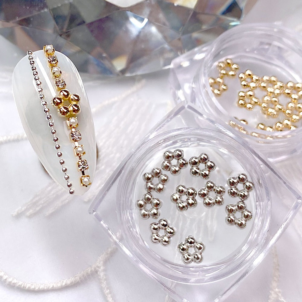 Flower Metal Charm Parts (10 Pieces)