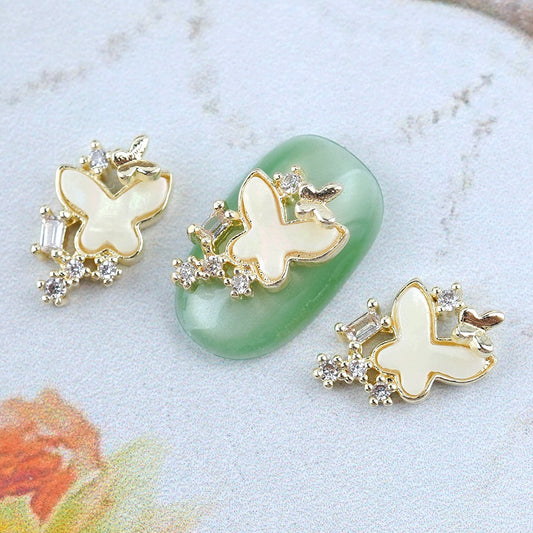 Luxury Nail Parts - 4 Butterfly Mother-of-Pearl
