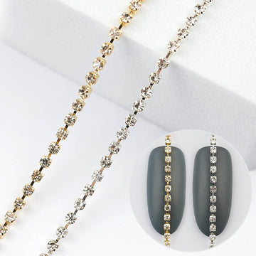 Nail Chain-1 SS4 Length 20cm Crystal