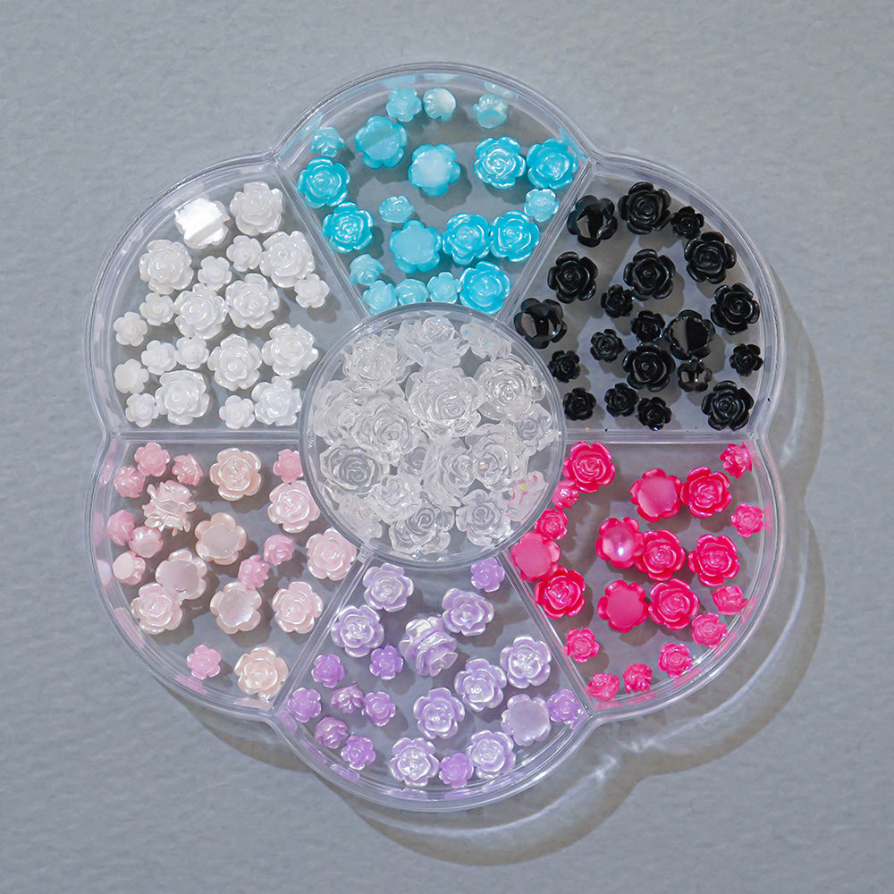 Nail Parts 7-piece set - 27 Mini Rose Flower