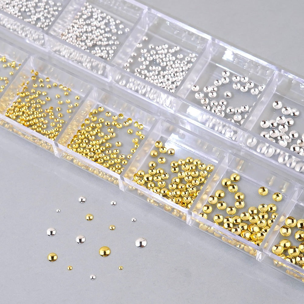 Nail Parts Half-Cham 12 Sets - 1 Half Ball