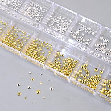 Nail Parts Half-Cham 12 Sets - 1 Half Ball