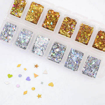 Design Nail Glitter 12 Sets - 4