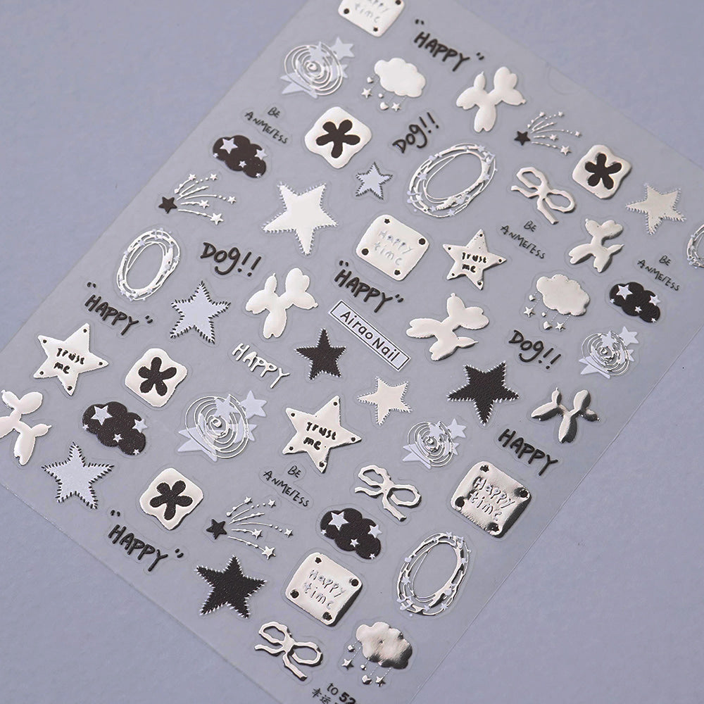 3D Embossed Nail Sticker - 580 Star Puppy