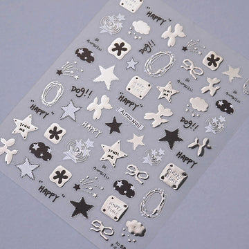 3D Embossed Nail Sticker - 580 Star Puppy