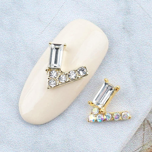 2pcs 3D Nail Art Charms Gold Silver DIY Art Deco Nail Supplies -NP34