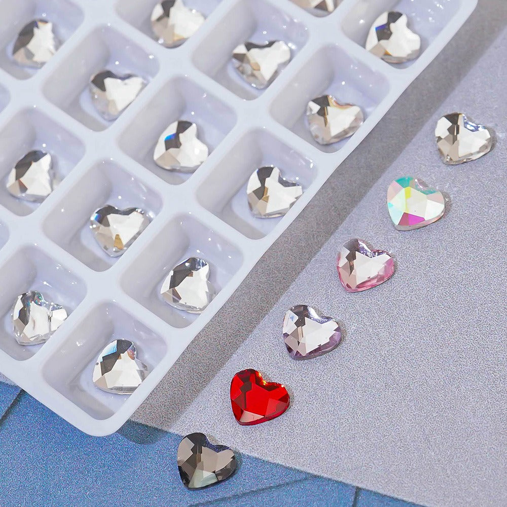Heart Nail Stone-7 Flat Stone