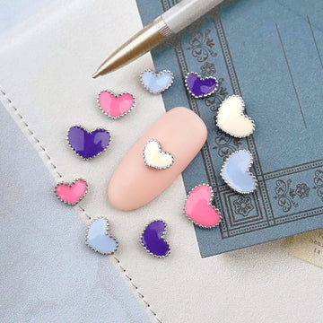 Heart Nail Parts-72 Pastel Metal