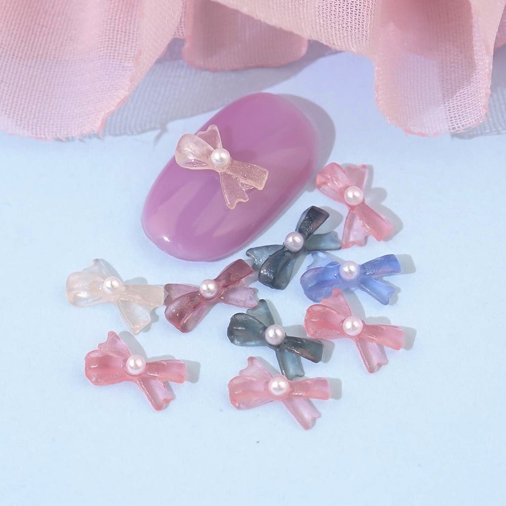 Ribbon Nail Parts-111 Pearl 10 Pieces