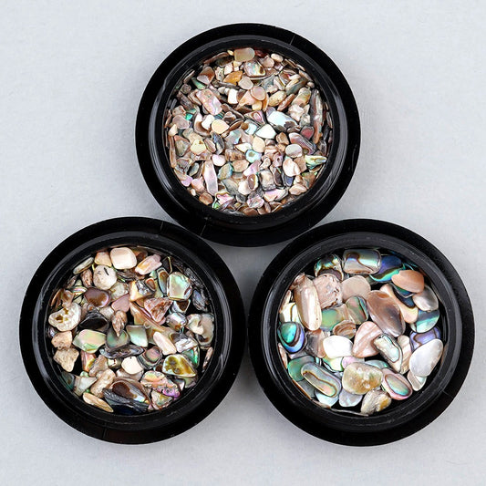 Seashell 3-piece set - 4 Mother-of-pearl glitter