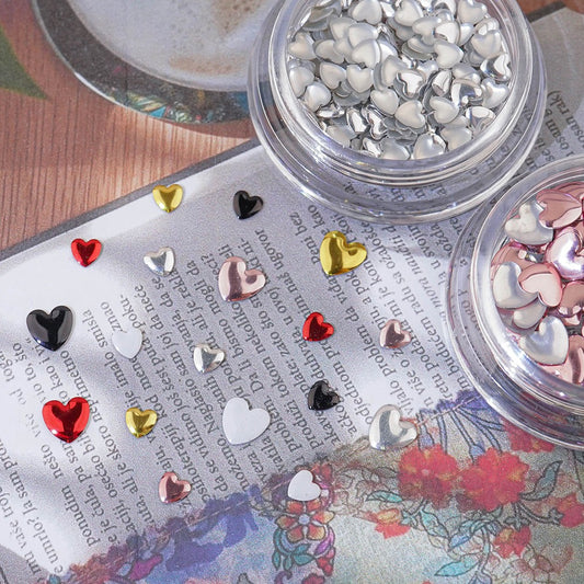 Heart Nail Parts - 68 Metal Charm Large Pack