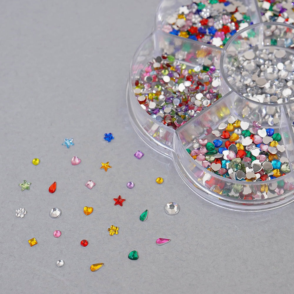 Nail Stone - 5 Heart Star Water Drop Multi