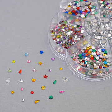 Nail Stone - 5 Heart Star Water Drop Multi