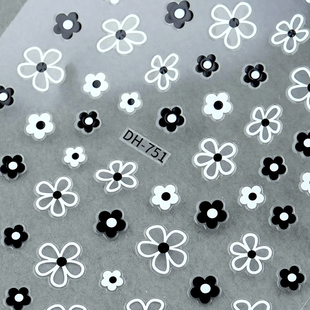Nail Sticker-163 Spring Daisy Flower