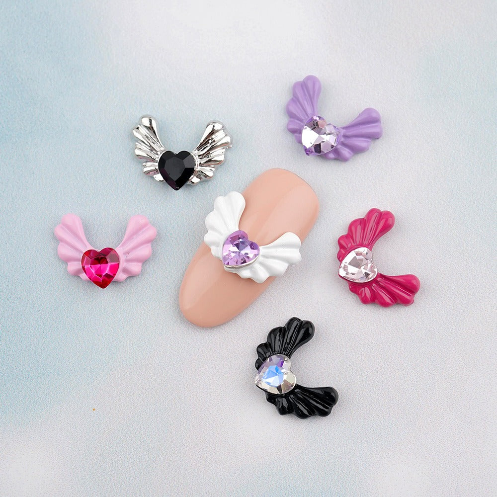 Heart Nail Parts-69 Wing Angel Stone