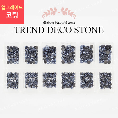 Luxury Black Pearl Half-Pearl 12-Set (4 Sizes)