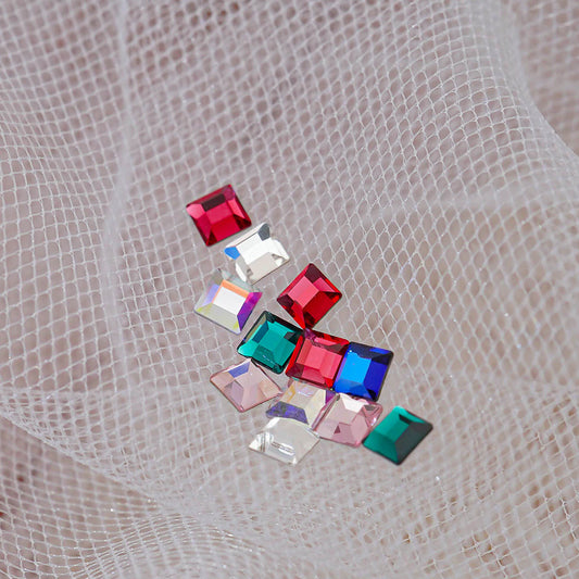 Austrian Crystal Square -10 Pieces 2400 Nail Stone