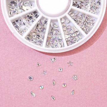 Mini Nail Stone Set of 12 - 8 Hearts, Stars, Flowers, and Butterflies